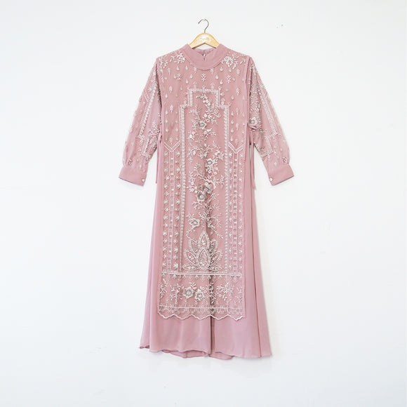 Apron Dress - Dusty Pink