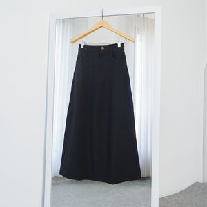 Basic Wool  Skirt - Black