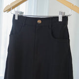 Basic Wool  Skirt - Black