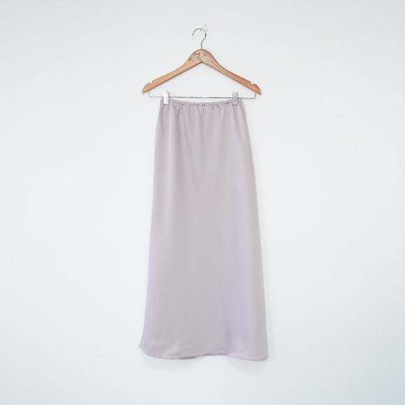 Slip Skirt - Satin Grey