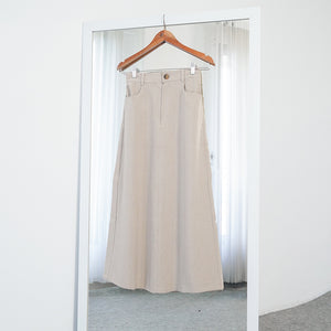 Basic Wool  Skirt - Cream