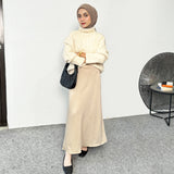 Slip Skirt - Satin Mocca