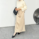 Slip Skirt - Satin Mocca