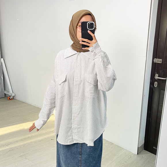 Jenni Stripe Shirt White