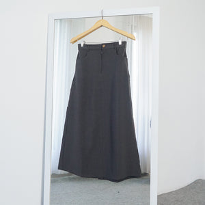 Basic Wool  Skirt - Dark Grey