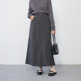 Basic Wool  Skirt - Mocca