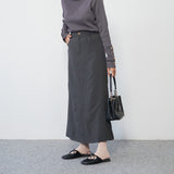 Basic Wool  Skirt - Mocca