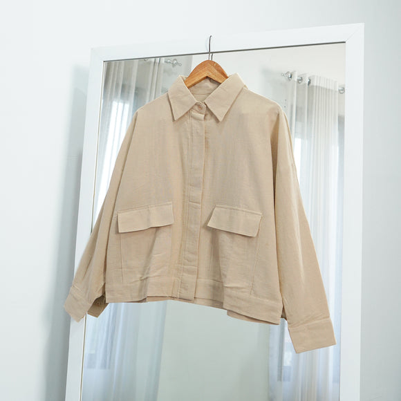 Moon Crop Shirt - Cream