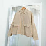 Moon Crop Shirt - Cream