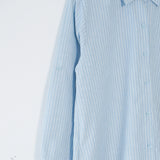 Emma Long Shirt - Stripe Blue Sky