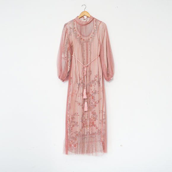 Pleats Tutu Dress - Dusty Pink
