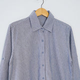 Emma Long Shirt - Stripe Denim