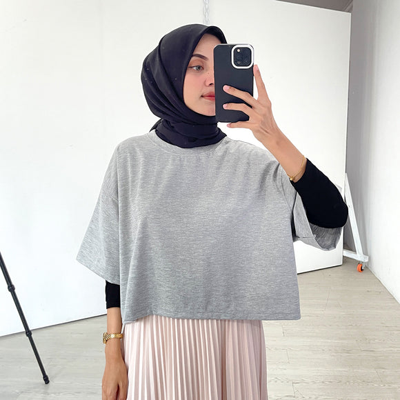 San Crop Tee Misty Grey