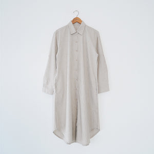 Emma Long Shirt - Stripe Beige