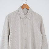 Emma Long Shirt - Stripe Beige