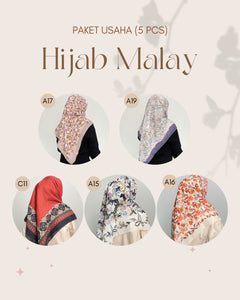 Paket Usaha Hijab Malay (5pcs)